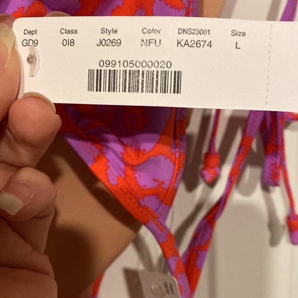 NWT JCrew XL top L bottom cheetah triangle string bikini ties “Playa” - Picture 9 of 10